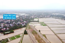 Toàn cảnh đường Tân Phúc - Võng Phan đang xây dựng qua huyện Phù Cừ, Hưng Yên