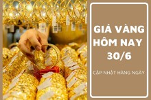 Giá vàng hôm nay 30/6: Vàng SJC mất hơn 15 triệu đồng/lượng, tính từ đỉnh 92,4 triệu đồng/lượng