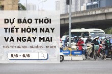 Dự báo thời tiết hôm nay và ngày mai (6/6) Hà Nội giảm nhiệt, Đà Nẵng có mưa và TP Hồ Chí Minh nhiều mây
