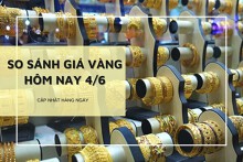 So sánh giá vàng 4/6: Vàng SJC lao dốc không phanh, mất thêm 2 triệu đồng/lượng