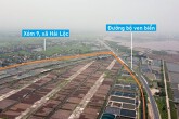 Toàn cảnh vị trí quy hoạch KCN Nam Hải Hậu khoảng 100 ha trên tuyến đường bộ ven biển Nam Định