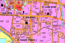 Bản đồ quy hoạch sử dụng đất phường Ba Đình, TP Thanh Hóa, Thanh Hóa