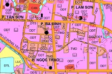 Bản đồ quy hoạch giao thông phường Ba Đình, TP Thanh Hóa, Thanh Hóa