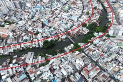 [Photostory] Khu vực hơn 2.100 nhà, đất sẽ giải tỏa để cải tạo rạch Xuyên Tâm tại quận Bình Thạnh, TP HCM