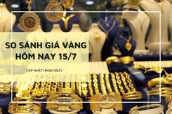 So sánh giá vàng 15/7: Vàng SJC, vàng 24K ổn định phiên đầu tuần