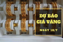 Dự báo giá vàng 18/7: Sẽ tiếp tục tăng vào đầu phiên?