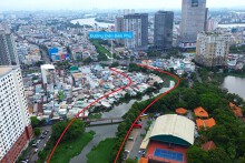 Những khu đất sẽ thu hồi để cải tạo rạch Văn Thánh tại Bình Thạnh, TP HCM