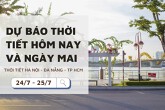 Dự báo thời tiết hôm nay và ngày mai (25/7) Hà Nội mưa vừa, Đà Nẵng nắng nóng và TP Hồ Chí Minh mưa rải rác