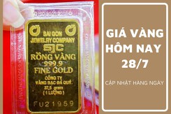Giá vàng hôm nay 28/7: Vàng SJC giảm tới 1 triệu đồng/lượng trong tuần qua