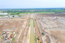 Hình ảnh KCN Thăng Long II mở rộng đang xây dựng ở Mỹ Hào, Hưng Yên