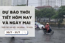 Dự báo thời tiết hôm nay và ngày mai (31/7) Hà Nội sáng có mưa, Đà Nẵng ngày nắng và TP Hồ Chí Minh giảm nắng