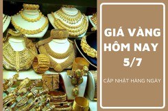Giá vàng hôm nay 5/7: Ổn định ở mức cao nhất hơn 1 tuần