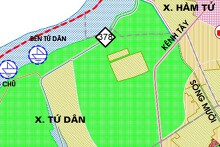 Bản đồ quy hoạch sử dụng đất xã Tứ Dân, Khoái Châu, Hưng Yên đến năm 2040