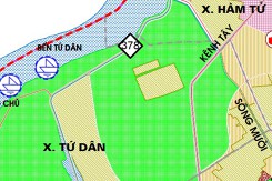 Bản đồ quy hoạch sử dụng đất xã Tứ Dân, Khoái Châu, Hưng Yên đến năm 2040