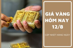 Giá vàng hôm nay 12/8: Vàng nhẫn giảm nhẹ sáng đầu tuần