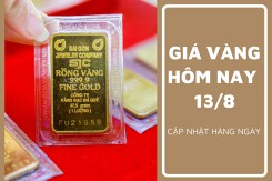 Giá vàng hôm nay 13/8: Vàng SJC bất ngờ bật tăng mạnh tới 1,5 triệu đồng/lượng