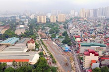Nhộn nhịp giải tỏa, thi công Vành đai 2,5 đoạn giao với đường Lĩnh Nam