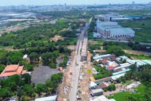 Tiến độ cầu Tăng Long sau gần một năm tái khởi động tại TP Thủ Đức, TP HCM