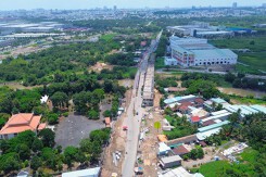 Tiến độ cầu Tăng Long sau gần một năm tái khởi động tại TP Thủ Đức, TP HCM