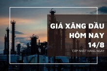 Giá xăng dầu ngày 14/8 tiếp tục nhích nhẹ