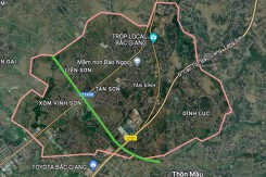 Đường sẽ mở ở xã Tân Dĩnh, huyện Lạng Giang, Bắc Giang