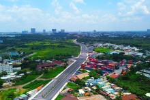 Toàn cảnh tuyến đường trục chính Đông - Tây tại TP Dĩ An, Bình Dương