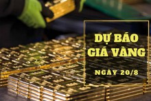 Dự báo giá vàng 20/8: Quay đầu giảm vào đầu phiên?