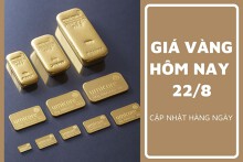 Giá vàng hôm nay 22/8: Vàng nhẫn tiếp tục tăng lên đỉnh mới 78,4 triệu đồng/lượng