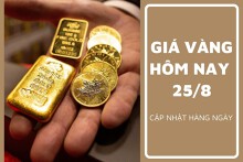 Giá vàng hôm nay 25/8: Vàng thế giới và vàng miếng SJC cùng tăng mạnh trong tuần qua