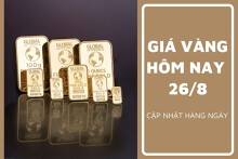 Giá vàng hôm nay 26/8: Vàng nhẫn tiếp tục lập đỉnh mới 78,5 triệu đồng/lượng sáng đầu tuần