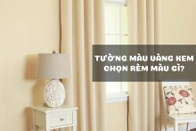 Tường màu vàng kem chọn rèm màu gì phù hợp và đẹp nhất?
