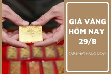 Giá vàng hôm nay 29/8: Vàng nhẫn giảm nhẹ sau khi liên tiếp lập đỉnh