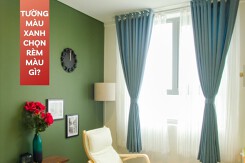 Tường màu xanh chọn rèm màu gì hợp lý và đẹp mắt?