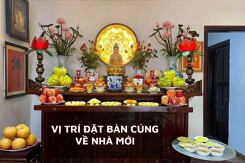 Vị trí đặt bàn cúng về nhà mới ở đâu hợp phong thuỷ nhất?