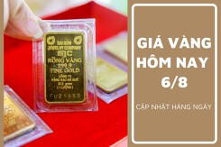Giá vàng hôm nay 6/8: Vàng SJC giảm mạnh tới 1,3 triệu đồng/lượng