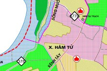 Bản đồ quy hoạch sử dụng đất xã Hàm Tử, Khoái Châu, Hưng Yên đến năm 2040