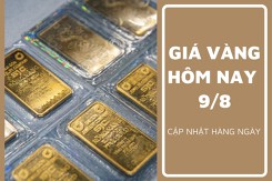 Giá vàng hôm nay 9/8: Vàng SJC ổn định trở lại, vàng nhẫn bật tăng theo giá thế giới