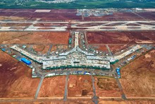 Nhà ga sân bay Long Thành sau một năm xây dựng