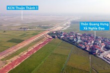 Tiến độ Vành đai 4 đang xây dựng qua thị xã Thuận Thành và huyện Gia Bình, Bắc Ninh