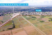 Toàn cảnh vị trí dự kiến quy hoạch KCN Thái Hà 3 rộng 245 ha ở Lý Nhân, Hà Nam