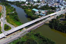 Toàn cảnh cầu Tăng Long trước ngày thông xe một nhánh