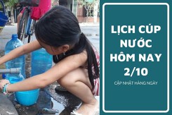 Lịch cúp nước TP HCM ngày 2/10 và sáng 3/10 người dân tại nhiều khu vực chú ý mất nước kéo dài