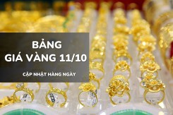 Bảng giá vàng ngày 11/10: Vàng miếng và nhẫn trơn bật tăng trở lại tới 1,5 triệu đồng/lượng