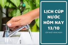 Lịch cúp nước TP HCM ngày 13/10 và sáng 14/10 một vài tuyến đường, hẻm tại phường Tân Sơn Nhất tạm ngưng cấp nước