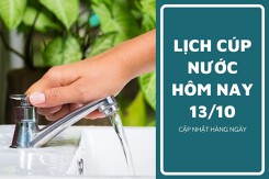 Lịch cúp nước TP HCM ngày 13/10 và sáng 14/10 một vài tuyến đường, hẻm tại phường Tân Sơn Nhất tạm ngưng cấp nước