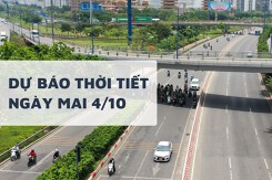 Dự báo thời tiết ngày mai 4/10, Hà Nội nhiều mây, TP HCM mưa dông, Đà Nẵng nắng nhẹ xen mưa rào