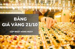 Bảng giá vàng hôm nay 21/10: Nhẫn trơn chạm 160 triệu, vàng SJC và nữ trang tăng trên 3 triệu đồng