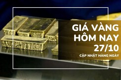 Giá vàng hôm nay 27/10: Vàng SJC tiếp tục giảm 300.000 đồng/lượng bán ra