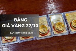 Bảng giá vàng hôm nay 27/10: Vàng nhẫn trơn và nữ trang duy trì đà giảm mạnh