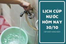 Lịch cúp nước TP HCM ngày 30/10 và sáng 31/10 danh sách hơn 10 phường trọng điểm cúp nước nhiều giờ